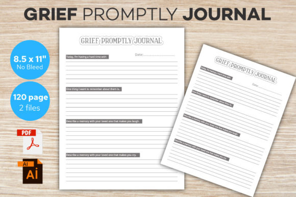 Explore Grief Promptly Journal KDP Interiors