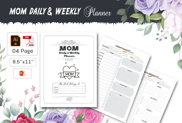 Mom's Daily Weekly – KDP Interior: A Comprehensive Planner for Busy Moms