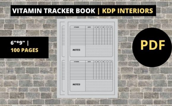 Streamline Your Health with Vitamin Tracker Book KDP Interiors