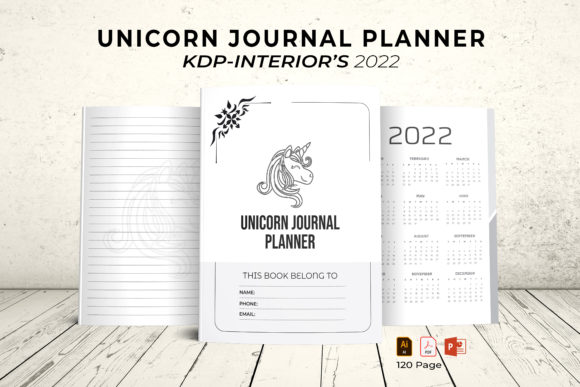 Unicorn Journal Planner for KDP Interiors